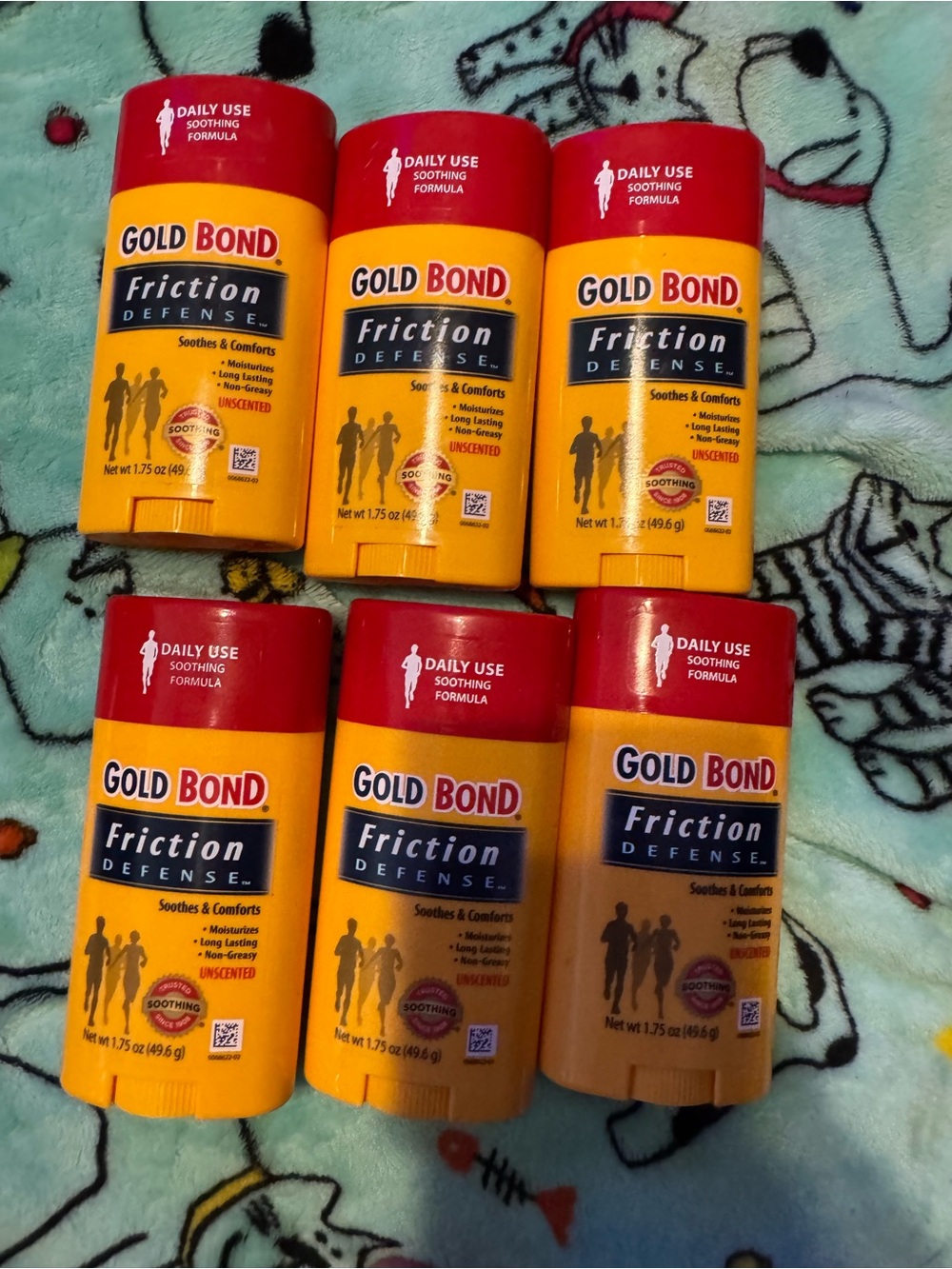 Gold Bond Friction Defense Unscented 6 Pack NEW